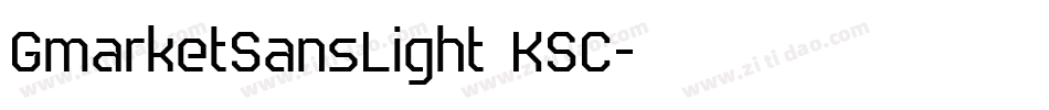 GmarketSansLight KSC字体转换